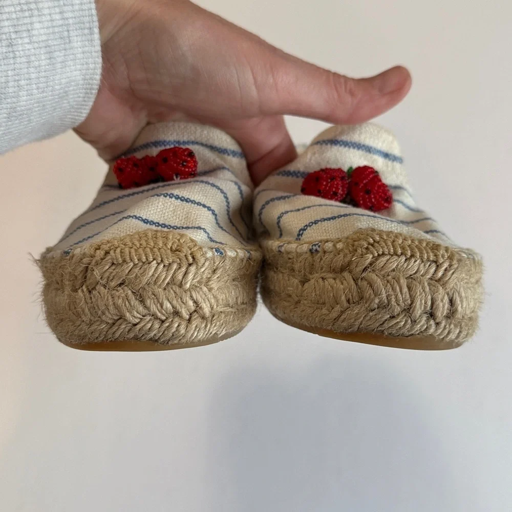 Soludos striped strawberry platform espadrilles women’s 5.5 EUC